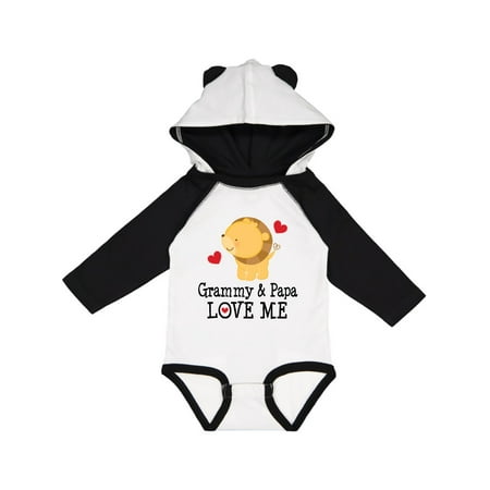 

Inktastic Grammy and Papa Love Me Gift Gift Baby Boy Long Sleeve Bodysuit