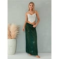 thumbnail image 6 of Michellecmm  Women's Sequins Long Skirts Low Waist Party Skirts Streetwear, 6 of 9