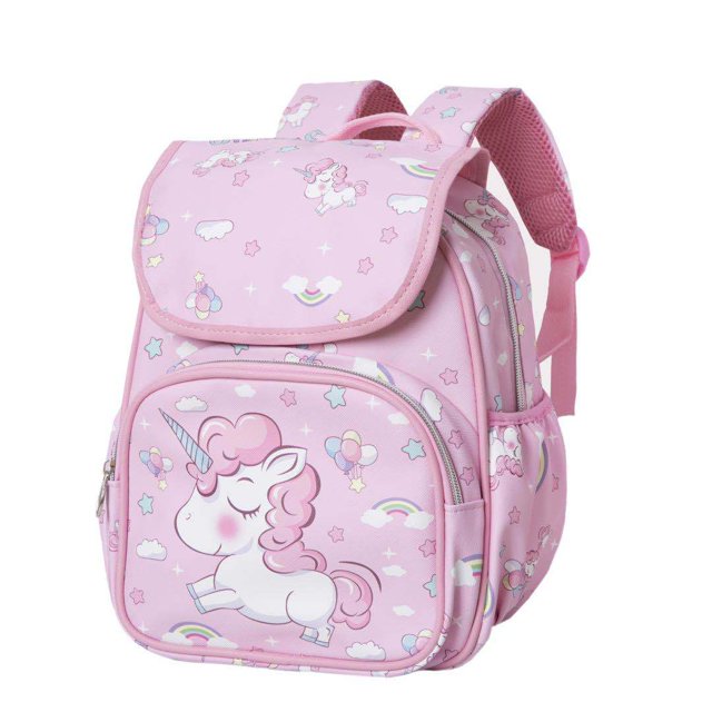 Sanrio-mochila impermeable con estampado Floral para niños, bolsa de estudiante con estampado de gatito de dibujos animados, cremallera, solapa, reducción de carga, protección de la columna vertebral