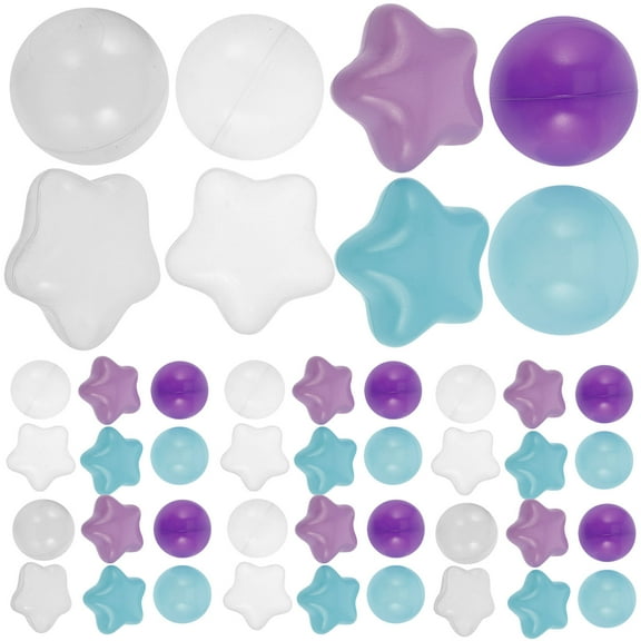 LABSERRON Ocean Ball 100Pcs Star Shaped Plastic Balls for Kids Ball Pits and Party Decorations