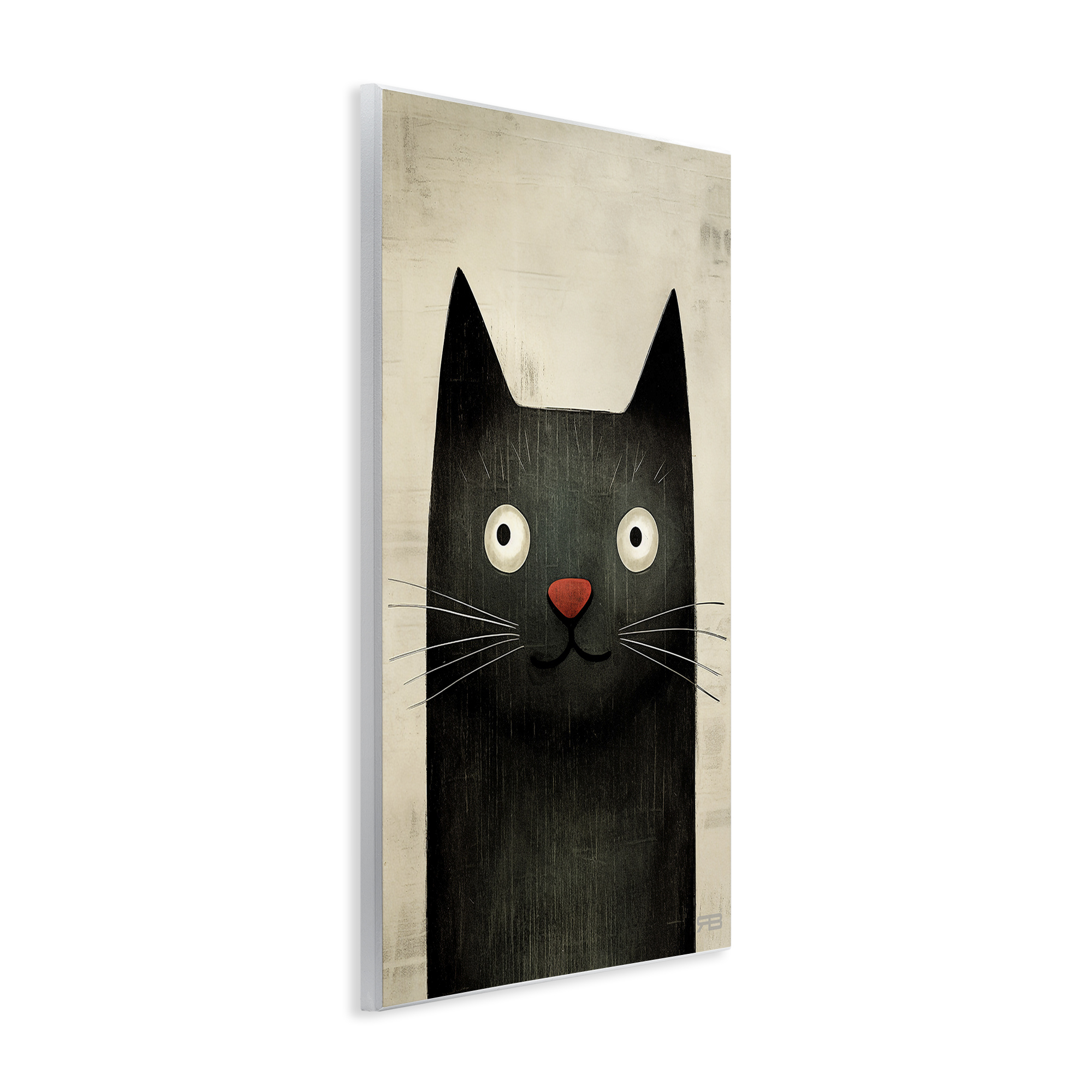 Stupell Industries Smiling Black Cat Animals & Insects Painting Unframed Art Print Wall Art, 10 x 15