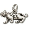 thumbnail image 1 of Sterling Silver 30" .8mm Box Chain 3D Striped Bengal Tiger Pendant Necklace, 1 of 2