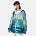 thumbnail image 3 of Lsque Turquoise Ocean Reflection UPF 50+ Lightweight Sun Protection Men's Women's Long Sleeve Shirt, Hoodie Performance -3X-Large, 3 of 9