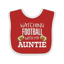 Inktastic Watching Football with My Auntie Boys or Girls Baby Bib