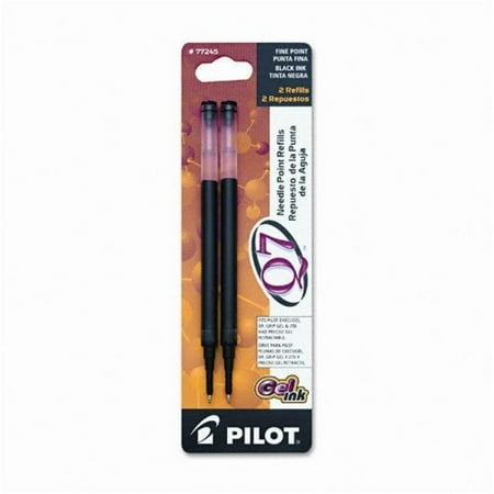 - Pilot : Refill for Q7 Retractable Gel Roller Ball Pen, Fine, Black Ink -:- Sold as 2 Packs of - 2 - / - Total of 4 Each