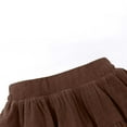 thumbnail image 6 of ATOGUTA School Skirts Girls Casual Mini Flare Pleated Stretch Waist Skater Dance Party School Uniform Skirts Size 5T-15, Brown, 6 of 6