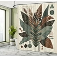 thumbnail image 4 of Ambesonne Monstera Shower Curtain, Boho Abstract Tropical Art, 69"Wx70"L, Evergreen Sage Green Fawn, 4 of 4