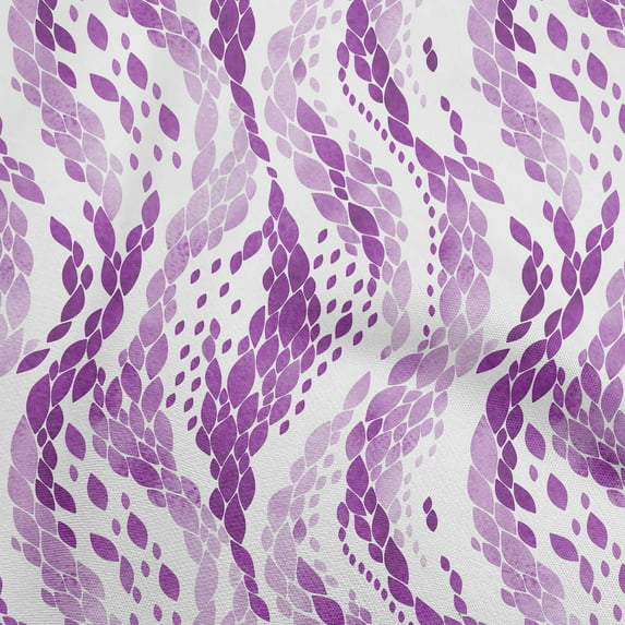 oneOone Cotton Poplin Twill Purple Fabric Abstract Fabric For Sewing Printed Craft Fabric By The Yard 56 Inch Wide