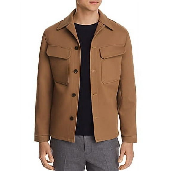 Michael Kors Men's Coat Buttondown Heavyweight Jacket Outerwear Brown L Xl Xxl
