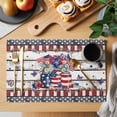 thumbnail image 2 of Independence Day Placemats Set of 12, Red Blue Flower American Flag Non-Slip Place Mats Washable Table Mats for Kitchen Dining Table Decorations Indoor/Outdoor, 2 of 9