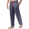 thumbnail image 5 of Pantalón de Pijama de Forro Polar Lite Touch para Hombre IZOD, Cuadro Azul Marino y Rojo, XL, 5 of 5