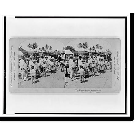 Historic Print, The plaza, Yauco, Puerto Rico, 16" x 20"