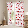 thumbnail image 3 of Manfei Lovely Stars Blackout Curtains Set of 2 (38x54 Each),Galaxy Theme Living Room Curtains,Red White, 3 of 6
