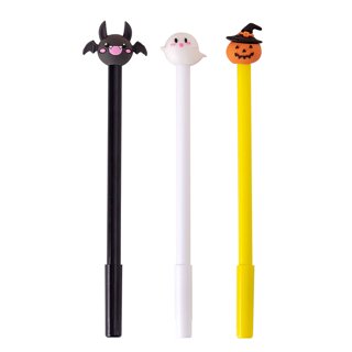 Maydahui 12PCS Halloween Pen Cartoon Witch Gel Pen Novelty Magician Pens  Retractable Printing Pen Black Ink for Halloween School Party