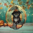 thumbnail image 4 of Birdeem Hallowen Cats in the Hat Rotating Wind Chime Garden Decorations, 4 of 9