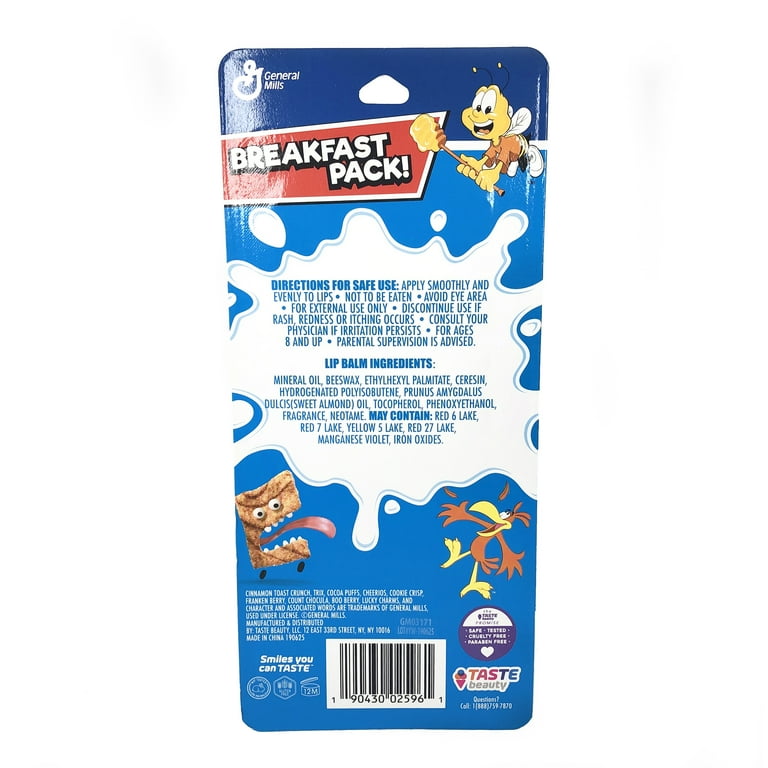 General Mills Cereal 10 Pack Assorted Lip Balms, 1.2 oz