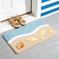 thumbnail image 1 of CaiYueKe Beach Bathroom Rugs 16 x 24 Inch, Soft and Absorbent Tufted Shell Crab Starfish Bath Mat Non Slip Washable, Ocean Coastal Nautical Decor for Bathroom Bedroom, 1 of 7