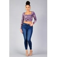 thumbnail image 2 of Ruched Velvet Floral Back Tie Crop Top, 2 of 5