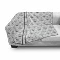 thumbnail image 3 of Tattoo Soft Flannel Fleece Throw Blanket, Abstract Pattern with Mountains Trees and Eagle Adventure and Outdoors, Cozy Plush for Indoor and Outdoor Use, 50" x 60", Black White Pale Grey, by Ambesonne, 3 of 6