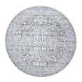 thumbnail image 3 of GLN Rugs Memphis - Indoor, Machine Washable Area Rug 5'3" Round Turkish Ice Blue/Gray Home Carpet, 3 of 8