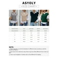 thumbnail image 2 of Asyoly Womens Winter Cable Knitted Sweater Vest V Neck Sleeveless Casual Sweaters Tops, 2 of 5
