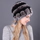 thumbnail image 4 of Guardurnaity Manténgase abrigado y a la moda, gorro de piel de conejo Rex para mujer, gorro tejido de piel de conejo sintética, gorro cálido de Sombreros, 4 of 6