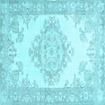 thumbnail image 1 of Ahgly Company Indoor Square Abstract Light Blue Contemporary Area Rugs, 8' Square, 1 of 4