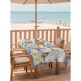 thumbnail image 2 of 54x80 Inch Outdoor Tablecloth with Umbrella Hole Zipper Rectangle Blue Wildflowers Rectangular Tablecloths Outside Waterproof Farmhouse Country Spring Butterfly Floral Patio Table Cover for Picnic, 2 of 8