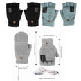 thumbnail image 3 of Guantes Usb Tmvgtek Guantes Eléctricos De Calefacción De Doble Cara Manopla De Medio Dedo Con Calefacción Usb (Negro), 3 of 3
