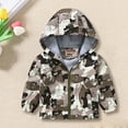 thumbnail image 2 of Coerni Kids Boys' Hooded Cartoon Dinosaur Jacket Windbreaker Outerwear Jackets Cute Sweatshirts Zipper Poncho Tops Streetwear, 2 of 9