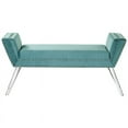 thumbnail image 3 of Posh Living Katherine Velvet Upholstered Bench with Acrylic Legs in Slate Blue, 3 of 8
