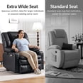 thumbnail image 4 of MCombo Oversized Triple Motor Power Lift Recliner with Adjustable Headrest for Big Tall Elderly, Faux Leather(Black, Large-Wide), 4 of 10