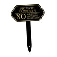 thumbnail image 3 of Señal de prohibido merodear con estaca, prohibido merodear, señal divertida para propiedad privada, intrusión, advertencia para jardines al aire libre, 3 of 9