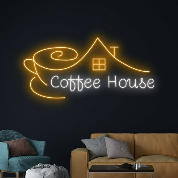 Handmadetneonsign Coffee House Neon Sign, Coffee Neon Light, Drink LED Light, Cafe Shop Led Sign