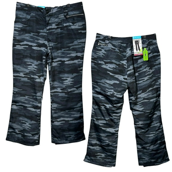 Free Country Women’s Softshell Insulated Ski Pants XL (37x31) Black Camo Print