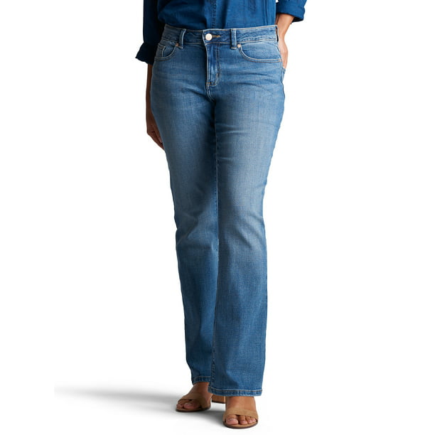 Lee - Lee Women's Modern Series Curvy Savannah Bootcut Jeans - Soar ...