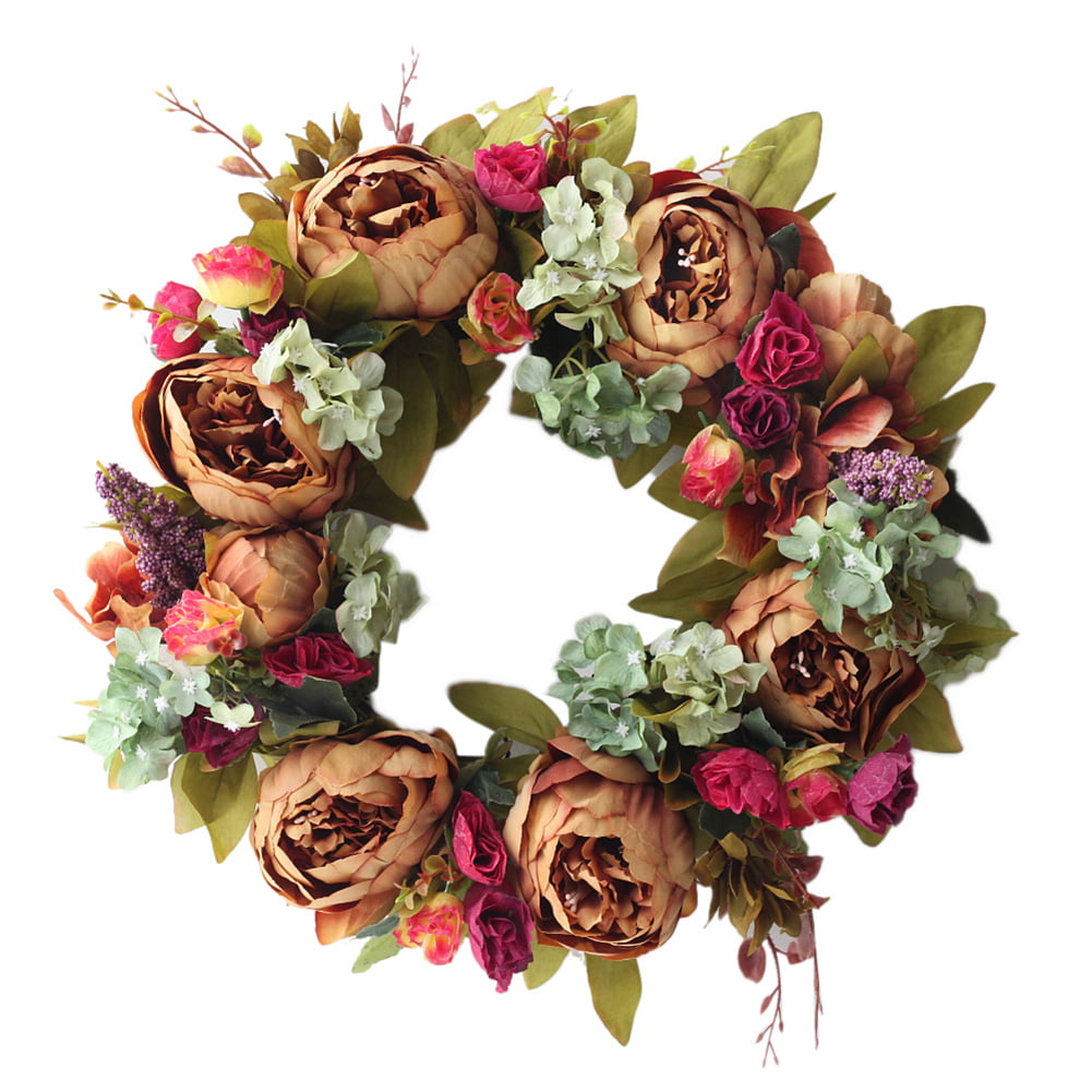 Details about   Christmas Wreath Garland Door Window Wall Decor Natural Rattan Rings Dia 8-40CM 