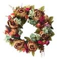 thumbnail image 2 of SPRING PARK 40cm Handmade Wreath Floral Artificial Simulation Flowers Garland, European Door Ornament for Home Party Decor, 2 of 7