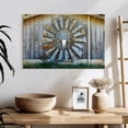 thumbnail image 3 of Elephant Stock Texas Barn Wall Art - Horizontal Canvas Wall Art - Living Room Wall Decor - Architecture Canvas - Brown And Blue Decor - 24" x 16", 3 of 8