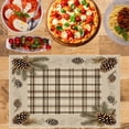 thumbnail image 2 of Amarainy Pine Cone Plaid Design Linen Table Mats Set of 4 for Home Kitchen Table Decor 12x18 inch, 2 of 5