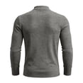 thumbnail image 5 of FSYBOA Men's Crewneck Sweaters Size L, Knitted Comfortable Casual Long Sleeve Pullover Tops Gray, 5 of 7