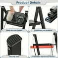 thumbnail image 5 of 5 Step Ladder, Holaki 5-Step Folding Ladder with Wide Anti-Slip Pedals, 600lbs Lightweight Portable Sturdy Steel Step Stool for Home Kitchen Office, 5 of 8