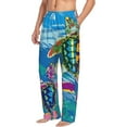 thumbnail image 2 of Balery Men'S Little Sea Turtles Pants,Sleepwear Pants,Pajama Pants,Pj Bottoms Drawstring And Pockets-Medium, 2 of 9