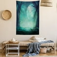 thumbnail image 2 of Halloween Tapestry, Spooky Teal Forest Moon and Vain Branches Mystical Haunted Horror Rustic Imagery Print, Wall Hanging for Bedroom Living Room Dorm Decor, 40W X 60L Inches, Teal, by Ambesonne, 2 of 5