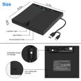 thumbnail image 4 of HLONK 7 in 1 External DVD Drive for Laptop   USB Optical Disk Drive  Burner Player Compatible with Windows Linux Mac OS, 4 of 9