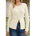 thumbnail image 4 of Arach&Cloz Women's Wool Blend Button Up Business Casual Cardigan Tops Outfits 2026, 4 of 7