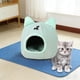 thumbnail image 4 of Casa para gatos resistente al viento, a la intemperie y cálida, ideal para porche, patio y jardín. verde, 4 of 5