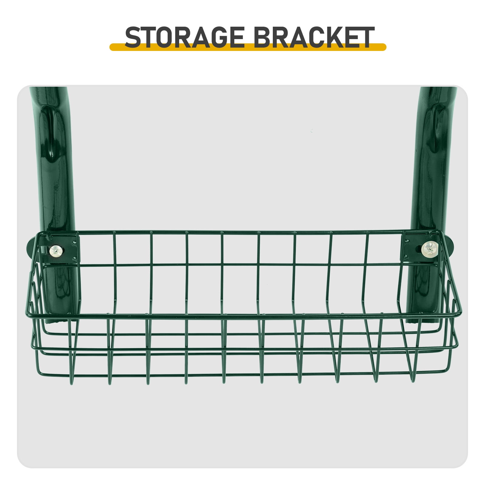 Garden Hose Reel Cart Holds 250ft Hose, Powder-Coated Steel Frame with Brass Fittings, 4-Wheel Mobile Design, Storage Basket, Outdoor Watering Cart for Yard Lawn Patio