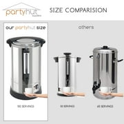 PartyHut 100-Cup XL Commercial Coffee Urn Stainless Steel Coffee Maker Hot