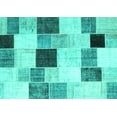 thumbnail image 1 of Ahgly Company Indoor Rectangle Patchwork Turquoise Blue Transitional Area Rugs, 4' x 6', 1 of 4
